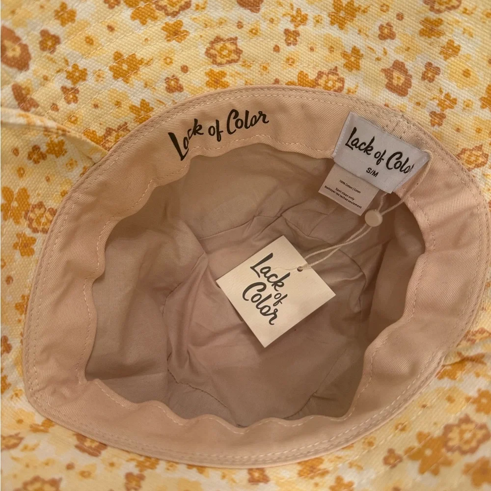 Lack Of Color Floral Bucket Hat Peach Bloom Festival Staples💯% Cotton Canvas NWT - Picture 13 of 16